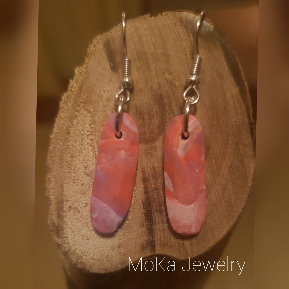 Handmade Polymer Clay Earrings- Oblong I